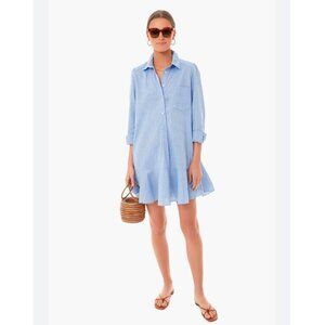 Tuckernuck Chambray Blue Callahan Shirt Dress 100% Cotton Size L NWOT